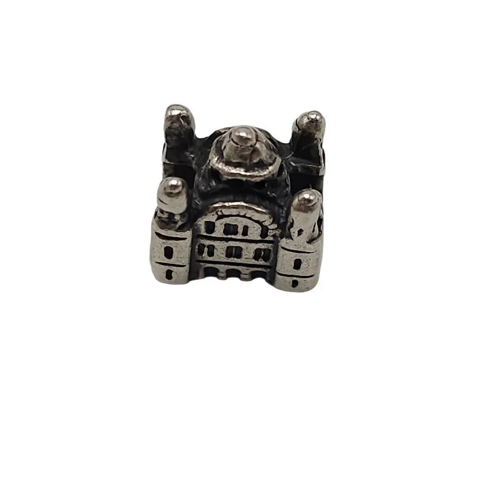 Sterling Silver Firenzé Synagogue Bead Charm By Tedora Bracelet or Necklace